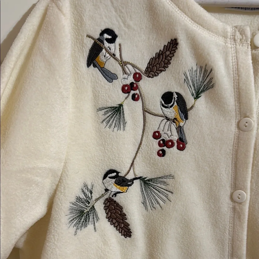 Blair Cream Cardigan with Bird Embroidery - Picture 4 of 8